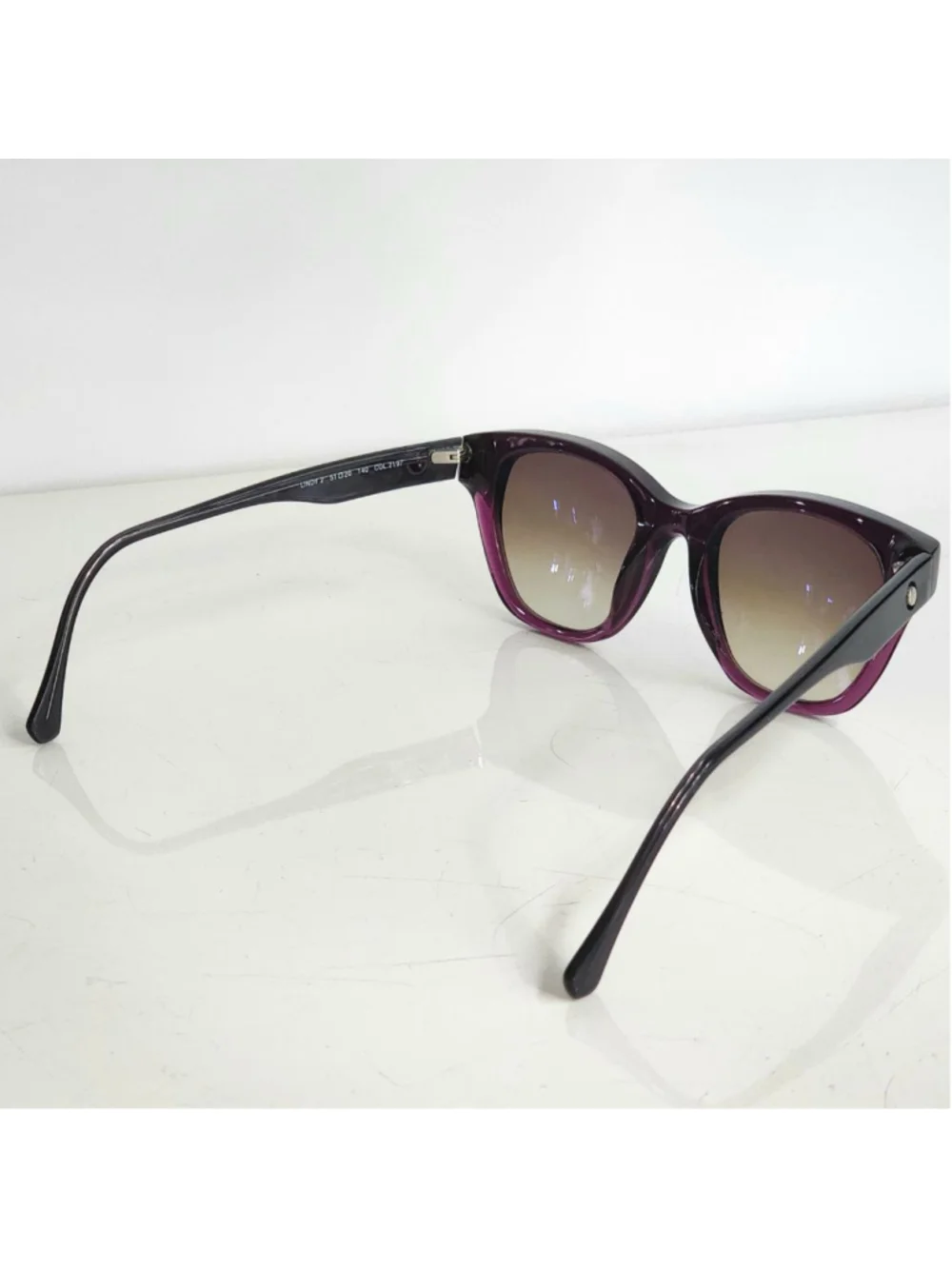 FACE a FACE Women's‎ Lindy 2 Purple Black Round Sunglasses NEW Handmade in Italy